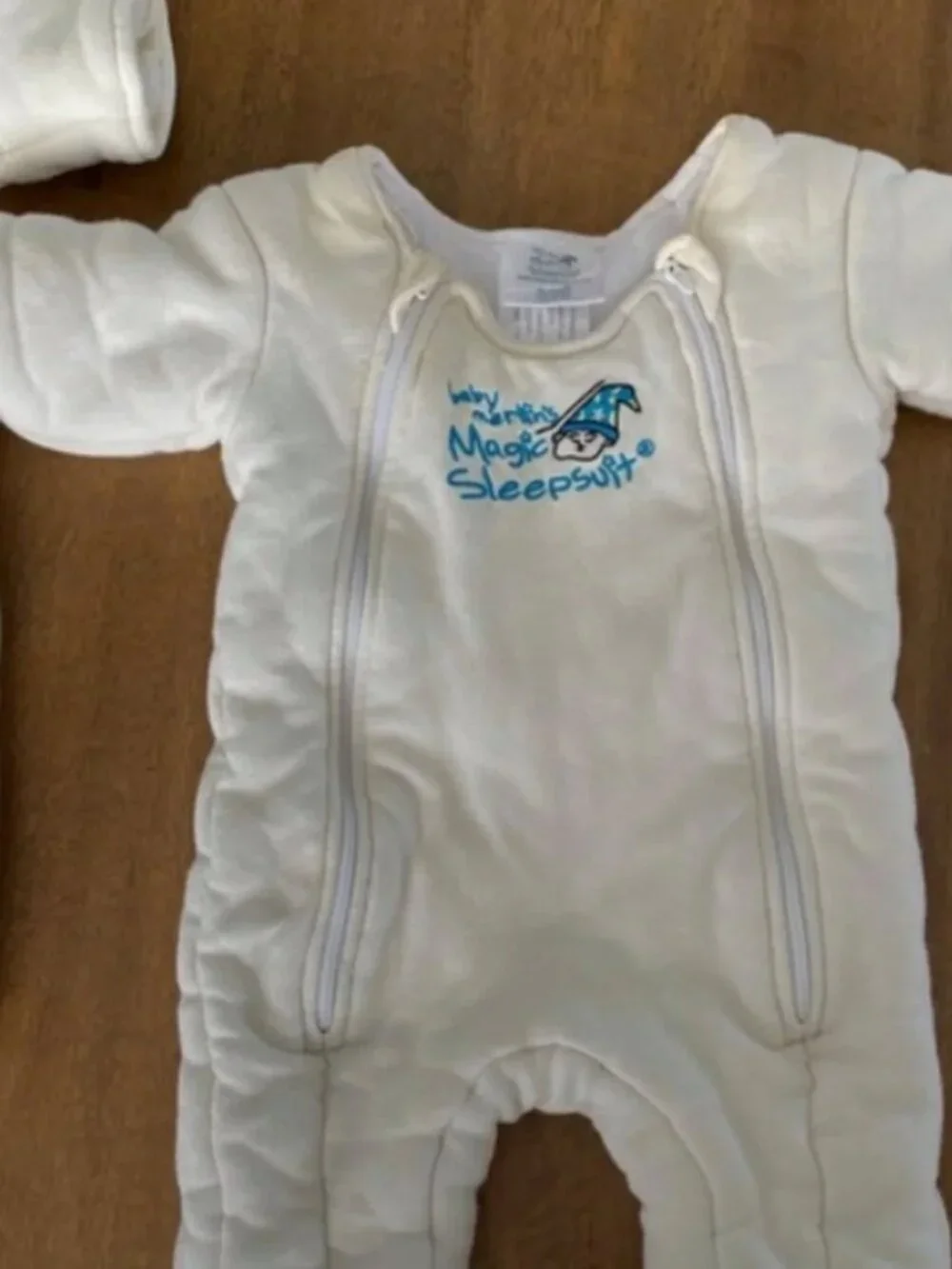 Baby Merlin's Magic Sleepsuit Bundle 2-Pack Cream White Small 3-6M Transition Sl